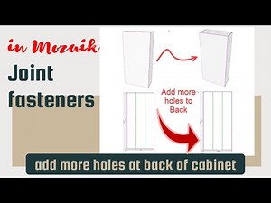 How to have more holes for cabinets on back for uends and partitions in mozaik #mozaik #mozaikcnc