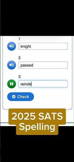 KS2 SATs Spelling Test 2025 – sample (Interactive Practice) #spelling