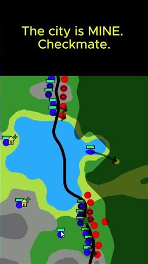 How to PIN DOWN an army and steal their city. 🏰#WarOfDots #RTS