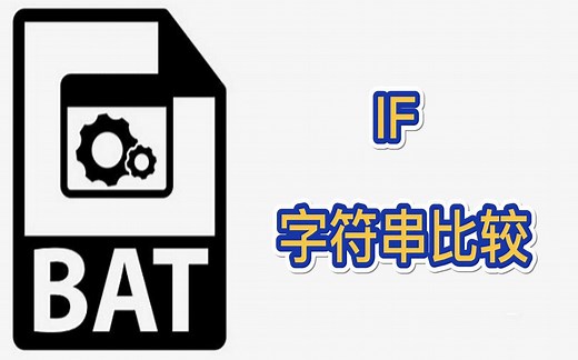 程序员编程入门bat批处理：IF 字符串比较
