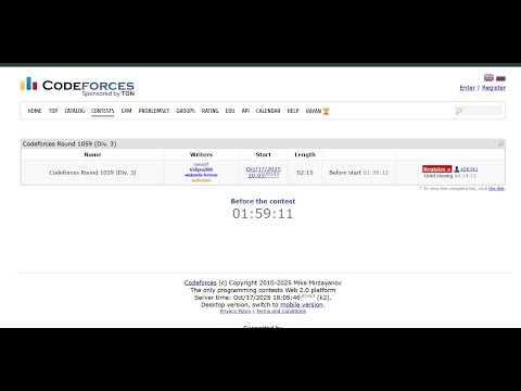 Codeforces Round 1059 (Div. 3) || #codeforces #live