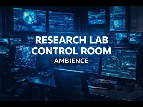 Research Lab Control Room Ambience | Deep Focus Background (No Talking) | 1 Hour