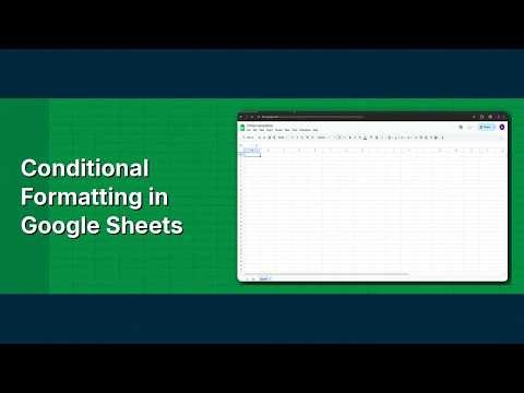 Conditional Formatting in Google Sheets