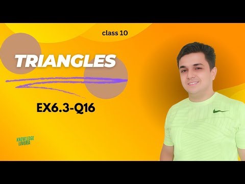 TRIANGLES EXERCISE 6.3 Q16 CLASS 10 MATHS.