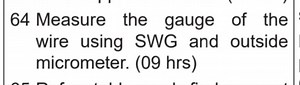 Question:Measure the gauge of the wire using SWG and outside m... | Filo