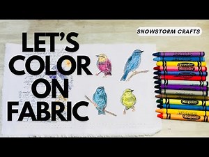 How to use crayons on fabric great for slow stitch projects/ Washable? Let’s experiment! #art #howto