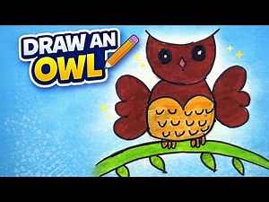 Easy Owl Drawing for Kids 🦉 | Step-by-Step Painting & Coloring Tutorial #diy #craft #craftyfun #kids