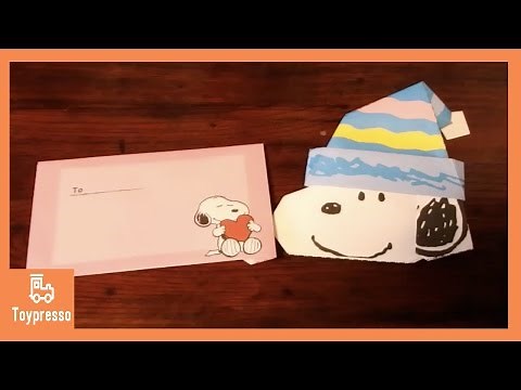 【スヌーピー】簡単！スヌーピーの折り方【折り紙】SNOOPY origami easy to make