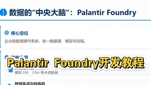 Palantir Foundry开发教程#Palantir #AI #PalantirFoundry #本体论