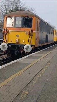 Network Rail Class 73 "Battle of Britain" Train slowly passes through Sydenham Station