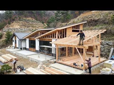 Man Builds Dream Mountain Homestay | Start to Finish by ‪@KORcountrysidelife‬