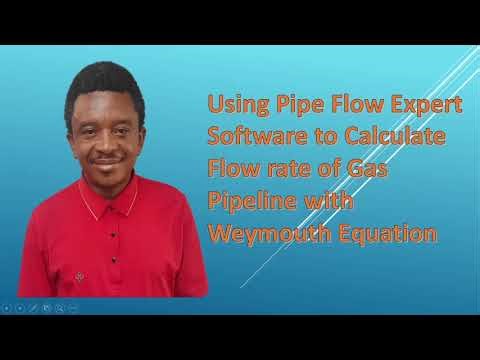 how to use pipe flow expert to calculate gas flow rate with Weymouth equation