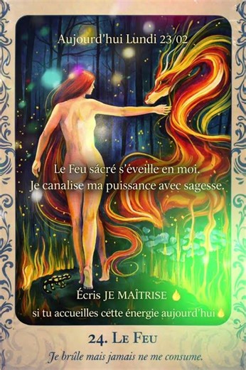 Message du jour 🔥 Lundi 23/02 – Le Feu intérieur