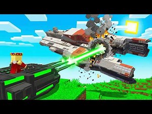 DESTROY Alien Ship with ENERGY TUNNEL in Minecraft! What's hiding inside?!