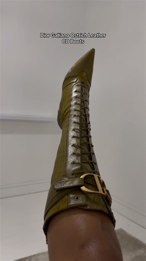 @aura.archival on Instagram: "Dior Galliano Ostrich Leather CD Boots available to purchase on my website link in bio. #mariahthescientist #newinzara #cardib #newin #latto"