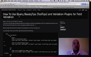 How To Use JQuery BeautyTips (ToolTips) and Validation Plugins for Field Validation by Johnathan Mark Smith