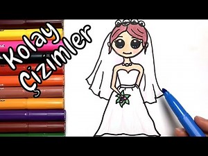 Easy Drawings - How to draw a Bride | Paint and Draw Step by Step