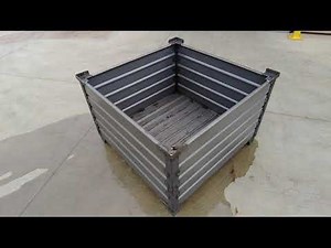 Standard Corrugated Steel Containers Drain Water 800-763-9020 RackandShelf.com