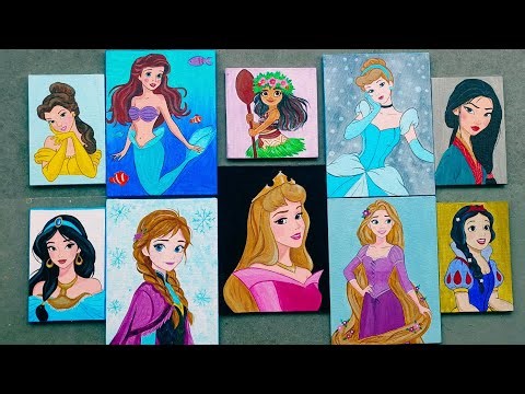 Disney Princess Acrylic Paintings ✨ | Satisfying Art Video
