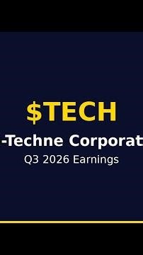 $TECH Q3 2026 — TECH guidance: Q4 flat organic growth, but fiscal 2027 posit