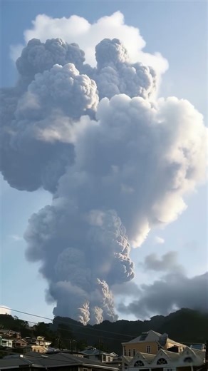 Massive Eruption of La Soufrière Volcano | St. Vincent Ash Clouds 4K