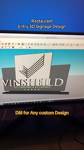 Custom 3D Entry Signage Design for Restaurants
