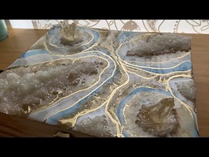 Resin Geode Tutorial Deutsch | Teebox mit Kristallen verschönern