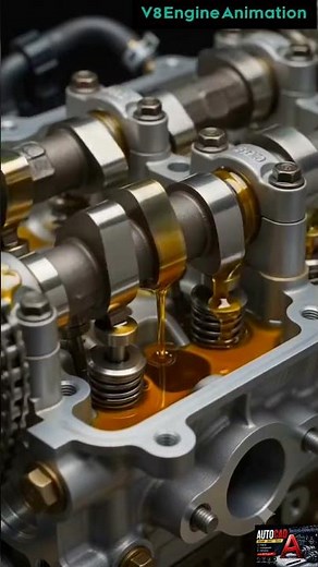V8 Engine Animation | How a V8 Engine Works in 3D #shorts