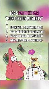 Top 5 Best Patrick Star Moments. #top5 #patrickstar #edit #shorts #spongebob