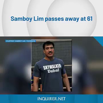Avelino “Samboy” Lim, the Philippine Basketball Association legend, has passed away. Read more: https://inqnews.net/SamboyLim61 | INQUIRER.net