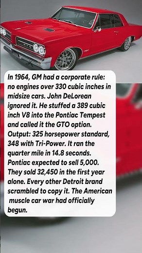 The Pontiac GTO That Started the Muscle Car War #shorts #automobile #cars