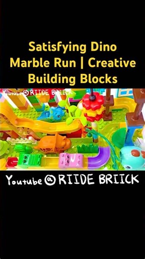 Fun Dinosaur Marble Run ASMR | Satisfying Animal Track Challenge