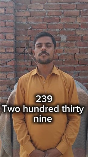 Number 239 English Counting | Short Video