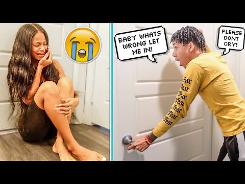 CRYING WITH THE DOOR LOCKED! *PRANK*