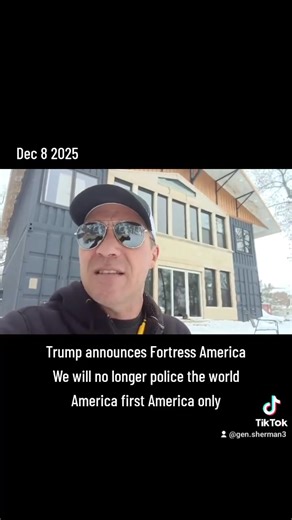 Trump announces Fortress America This is the Monroe doctrine on steroids, America will only concern it's self with our hemisphere from here on out, no more world police, no more NATO. | Mike Garabaldi