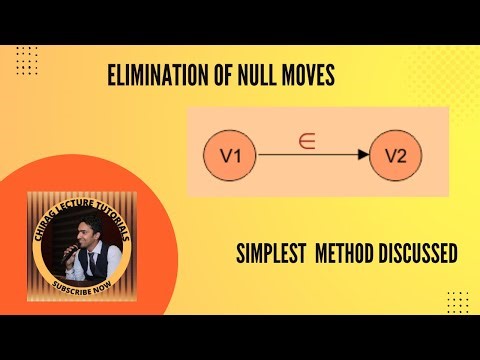 Elimination of Null Moves from NFA |Theory of Computation| Simplest Method Discussed