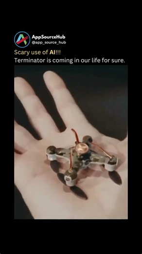Step into a terrifying futuristic world where profiles are used by drones to determine who lives and who dies. “Slaughterbots” is a chilling look into a future when AI weapons rule the globe. 👉 Follow @app_source_hub for more AI content. . Credit: @jinnahtech . .. ... #ai #artificialintelligence #ainews #machinelearning #droneweapon #aitools #chatgpt #openai | Appsourcehub