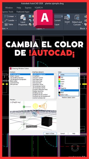 24K views · 393 reactions |  Hoy te enseñare a como cambiar el color de fondo de autocad en menos de 1 minuto #autocad #autocad2d #autocaddrawing #autocadarchitecture #autocaddesigning #autocadtutorial #autocadplan #autocadtraining #architecture #civilengineering | Arqvis | Facebook