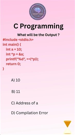 C Programming MCQ 🔥| *Pointer Increment in C 😱 | ++(p) MCQ Explained
