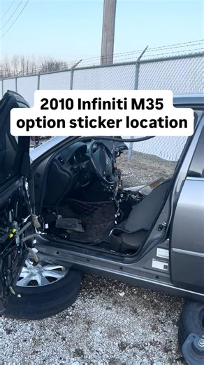2010 Infiniti M35 option sticker RPO codes exterior paint interior trim production date location