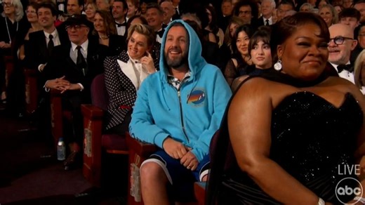 Adam Sandler steals the show during Conan O'Brien's Oscars monologue