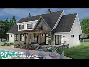 VIRTUAL TOUR | 4-Bedroom Modern Farmhouse Plan 14690RK with Rustic Exterior from ADHousePlans