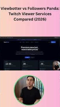 Viewbotter vs FollowersPanda: Twitch Viewer Services Compared 2026