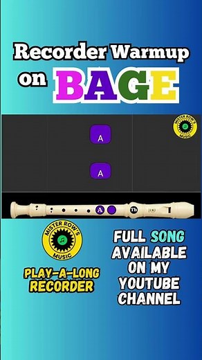 Recorder Warmups | Notes BAGE | Level 3 | Try this and other warmups for the recorder!