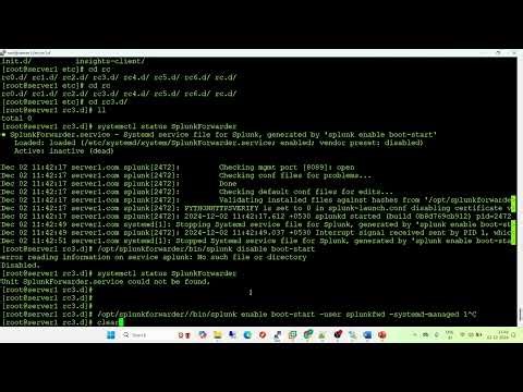 Splunk enable the boot start on Universal Forwarder