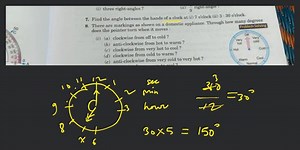 Find the angle between the hands of a clock at (i) 7 o'clock (i... | Filo