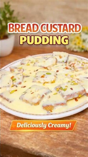 5-Minute Bread Custard Pudding 😍 | Creamy & Easy Dessert Recipe