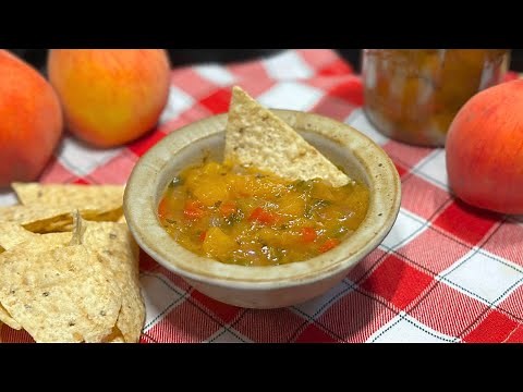 Easy Peach Salsa Recipe | Fresh Peach Salsa Canning Recipe from Ball Canning Cookbook 🍑