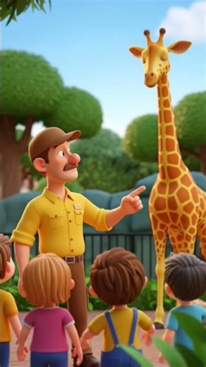 A giraffe in the Zoo #cartoon #cartoonforkids #kidscartoonvideo #kidslearning #kidslearningvideos