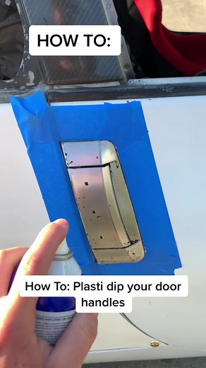 How to plasti dip your door handles, VERY EASY!! #howto